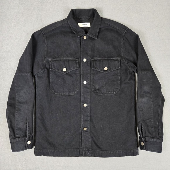 Buck Mason Other - Buck Mason Field Shirt Mens Medium Black Washed Denim Two Pocket Button Jacket